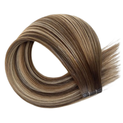 Luxury double drawn remy hair extensions shade bronde