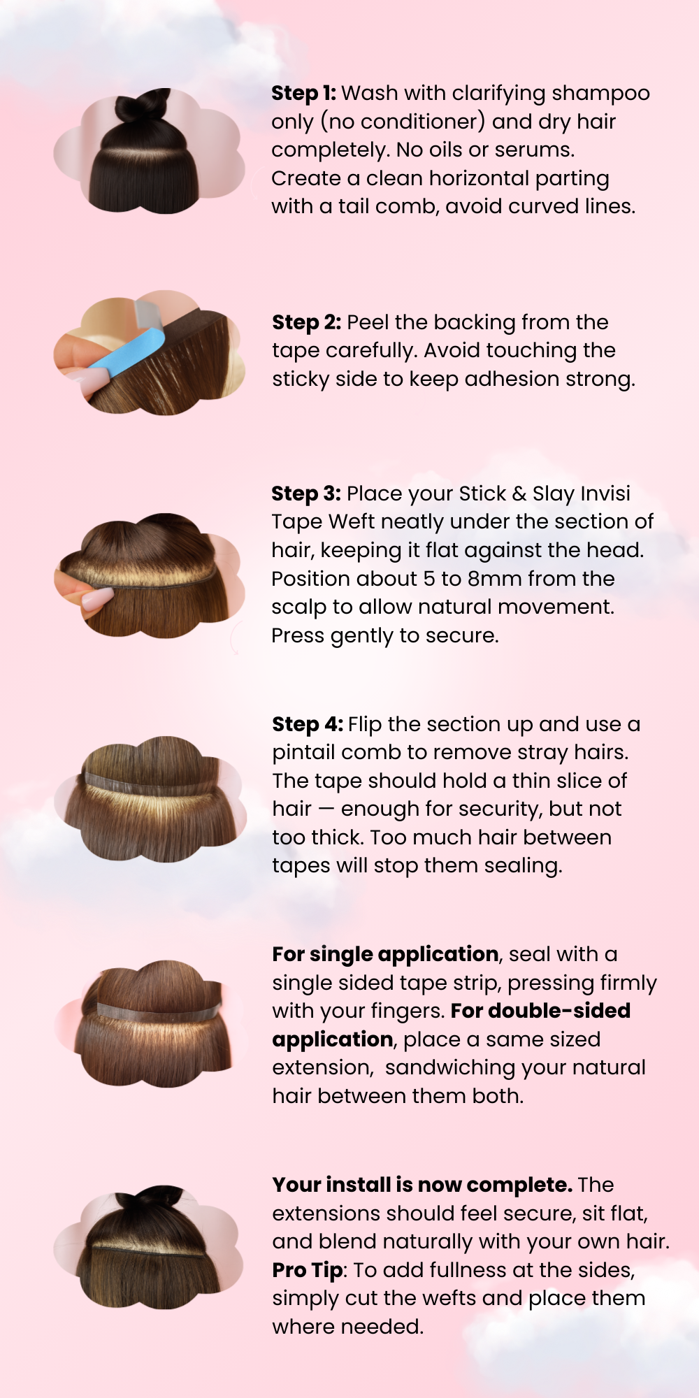 STICK SLAY™ Invisi Tape Weft – HUSH HAIR