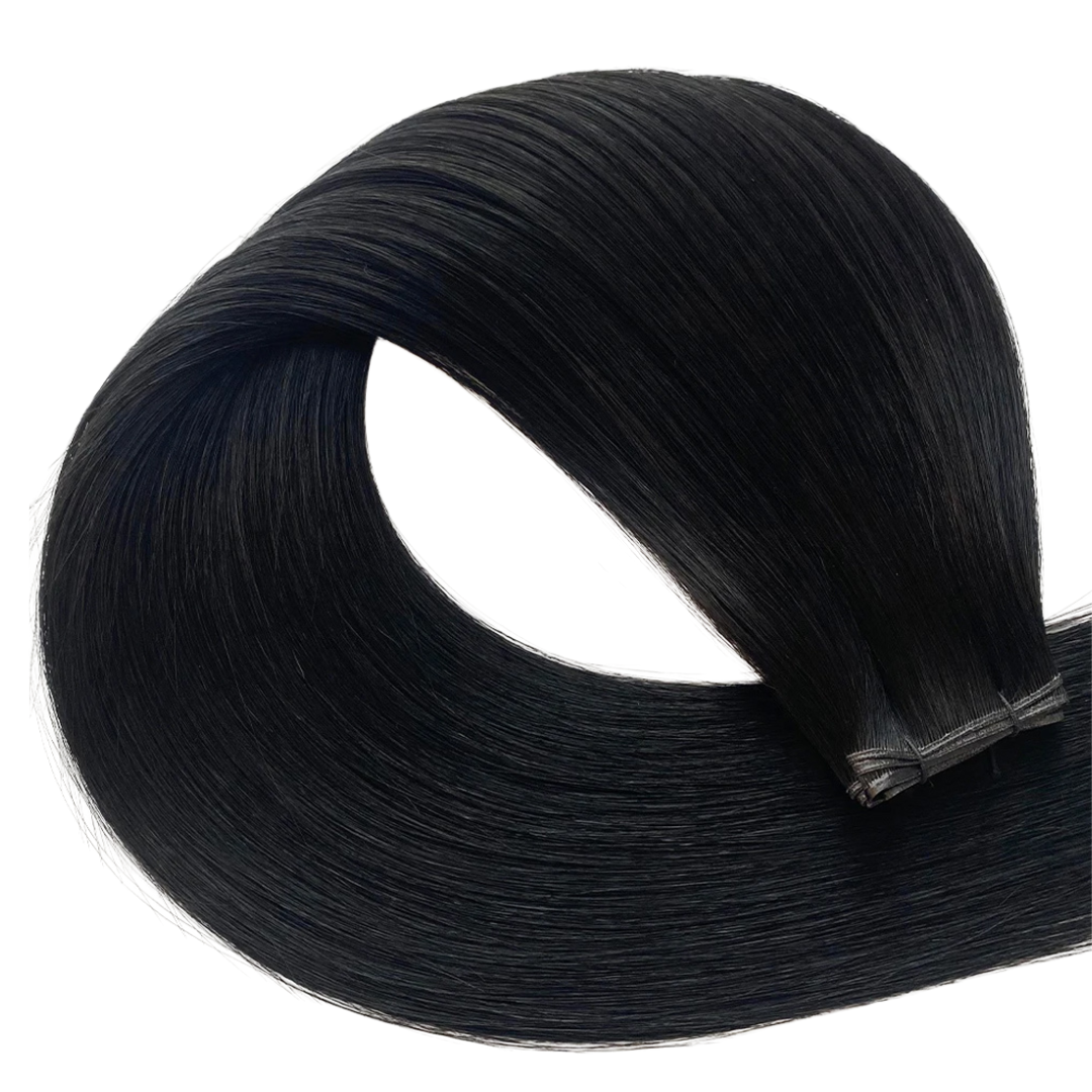 Luxury double drawn remy hair extensions shade Sooty