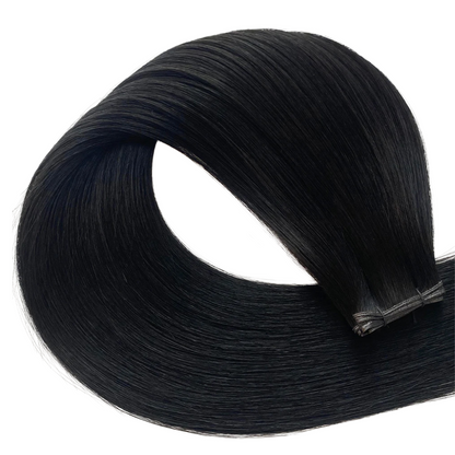 Luxury double drawn remy hair extensions shade Sooty